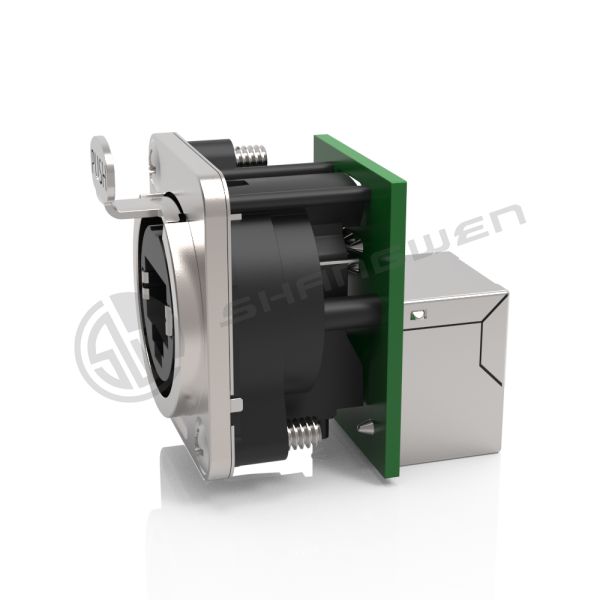 Сигнал Rj45 Женский разъединительный розетка для внутреннего использования Замок замка форма D