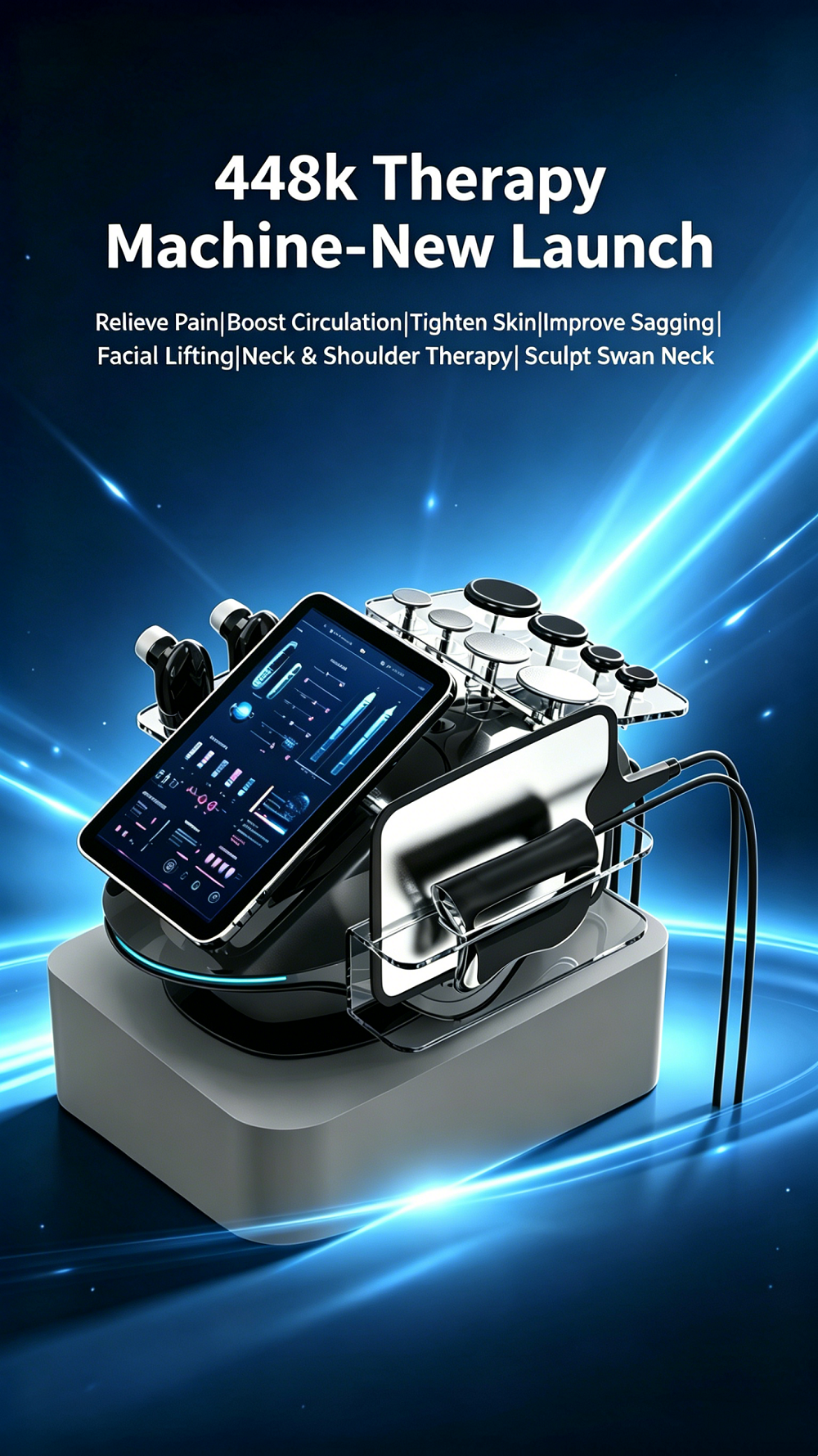 Maquina De Terapia Hazeen 448kHz Con Frecuencia De 448kHz Y Tecnologia Cet+Ret Para Reafirmar La Piel Y Adelgazar EL Cuerpo