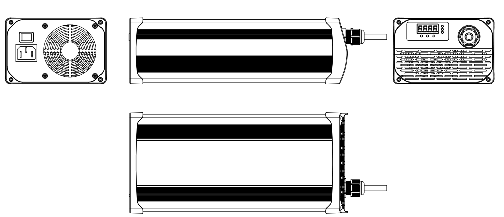 заряжатель батареи 1800w 2000w 2200w 2400w EV и поставка власти черных