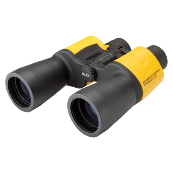 Yellow Waterproof Porro Bak4 Prism 12x50 Birding Binoculars With Neck Strap