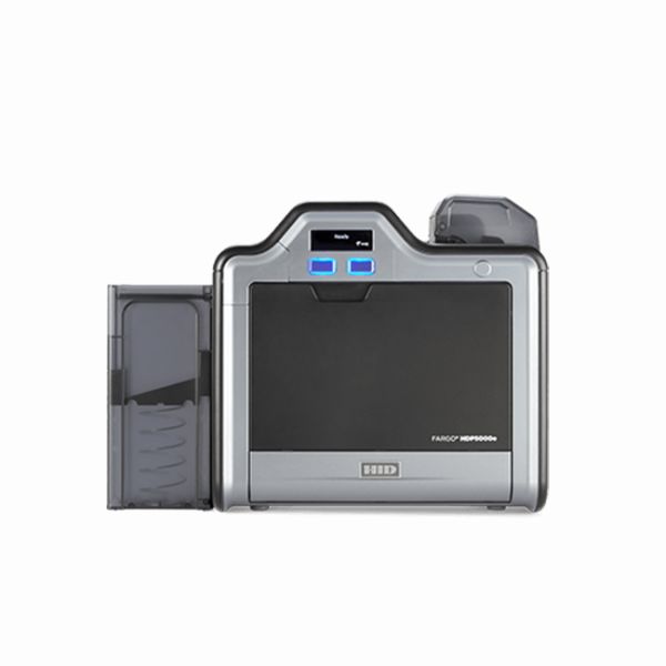 Original Fargo HDP5000E 300 dpi High-definition Retransfer ID Card Printer with SmartScreen Interface