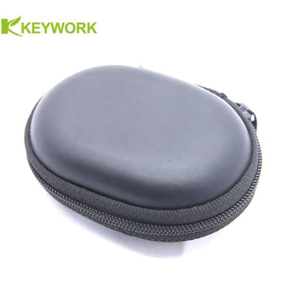 Black Mini Zipper Ellipse Classic Eva Earphone Case Portable Earphone Storage Box Facotory