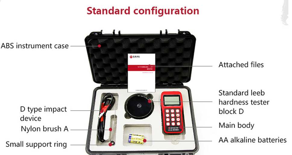 Economic Type Ultrasonic Hardness Tester With Two Ordinary AA Batterie Power Supply MH180