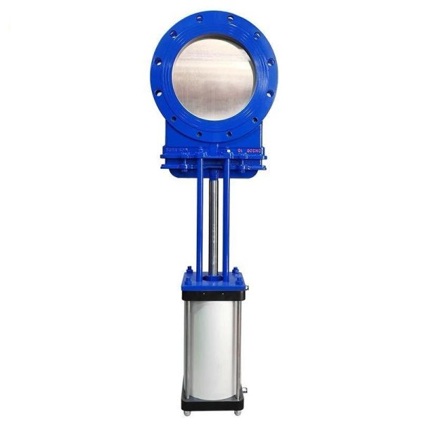 Hot Selling Flanged Knife Pneumatic Gate Valve  Actuator for Wastewater Treatment Paper Industry