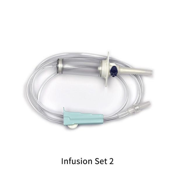 Medical Single Iv Infusion Giving Set Infusion Set With Burette