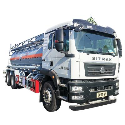 Sinotruk SITRAK 6x4 Cargo Truck For Hydrochloric Acid 13.8m3 252/2100Kw/R/Min Max Net Engine Power