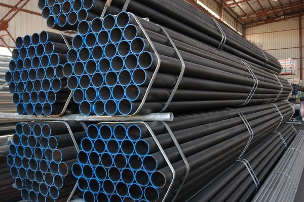 ASTM A53 BS1387 DIN2244 ERW Welded Steel Pipes with Black Galvanized and Oil Coated Surface