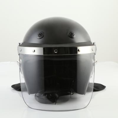 Capacete do motim do ABS preto anti com sistema de suspensão para a polícia & o exército FBK