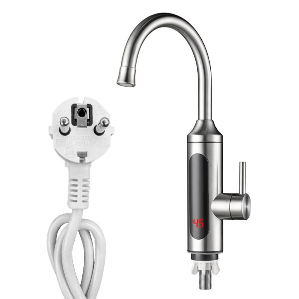 Fast Heating EU Plug Instant Kitchen Electric Faucet For On Demand Hot Water Supply