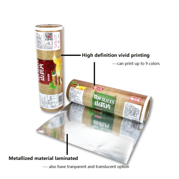 Eco Friendly Laminated Plastic Packaging Film Roll OEM Design 10 Colors