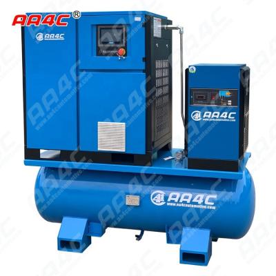 Liga portátil completa da bomba de ar do compressor de ar do parafuso de AA4C 7.5KW 11KW 15KW 22KW 11kw 15hp com secador e tanque do ar