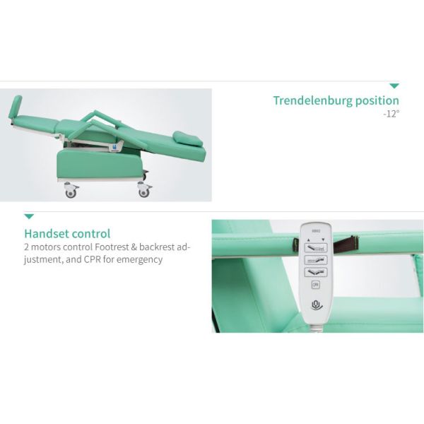 Adjustable Medical Treatment Chair Reclining Patient Chair For Clinics Dialysis And Blood Draw Procedures