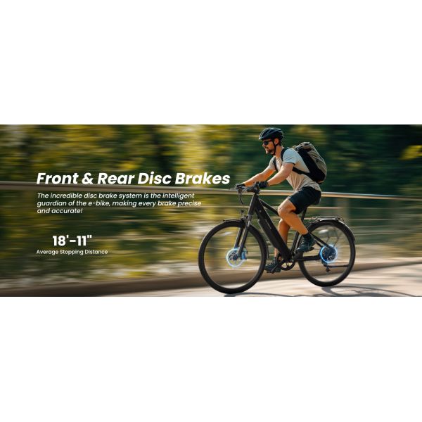 CE UL M614 7 Speed Lightweight 26 Wheel Size Electric City Bike Steel Frame Electric City Bike 31 - 60 km Electric Cycle Ebike