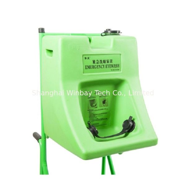 Trolley portable eyewash 30L(8gallon) emergency eyewash  ABS portable eye wash station, plastic emergency eye wash