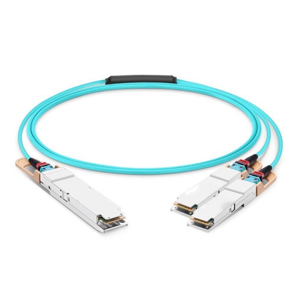 Mellanox MFA7U10-H030 Compatible 400G OSFP Top-mounted Heatsink to 2 X 200G QSFP56 HDR InfiniBand Active Branch Optical Cable