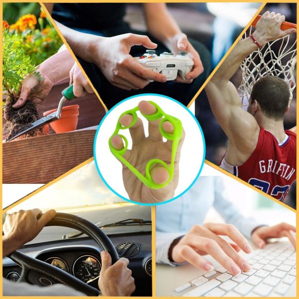 Silicone Hand Grip Strengthener Finger Exerciser Grip Strength Trainer NEW MATERIAL Forearm Grip Workout FingerStretcher