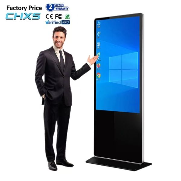 CH Advertising Screens 65/75/85 Inch Mobile Smart Display Ultra hd Digital Signages Kiosk Totem Poster for Store Window Display