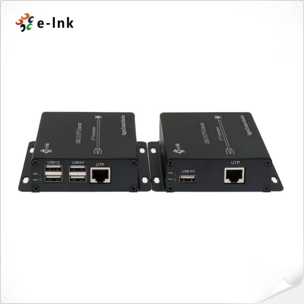 4-Port USB 2.0 Over CAT5/CAT6 Extender For Reliable Data Transmission