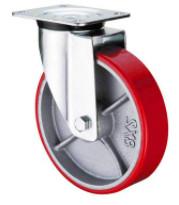 5'' Trolley Wheel Heavy Duty Red PU Polyurethane Castors  500kg