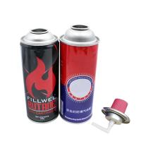 Sans risque boîte rechargeable de butane de gaz des boîtes métalliques 227g de Gasone de carburant de butane