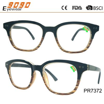 Fashionable reading glasses with a little big frame,metal silver pins ,mono spring hinge