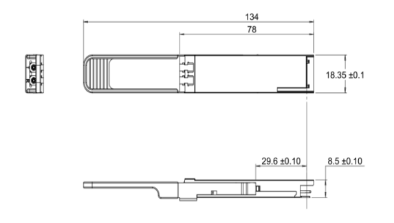 модуль QSFP-100G-LR4-S JL310A приемопередатчика волокна 40G QSFP+ LR4 1310nm 10km SMF