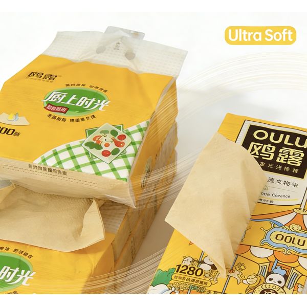 High Quality 100% Virgin Bamboo Pulp Eco-Friendly Kitchen Paper Towels 2 Ply Soft Nature Absorbent Single Fold for Kitchen Use
