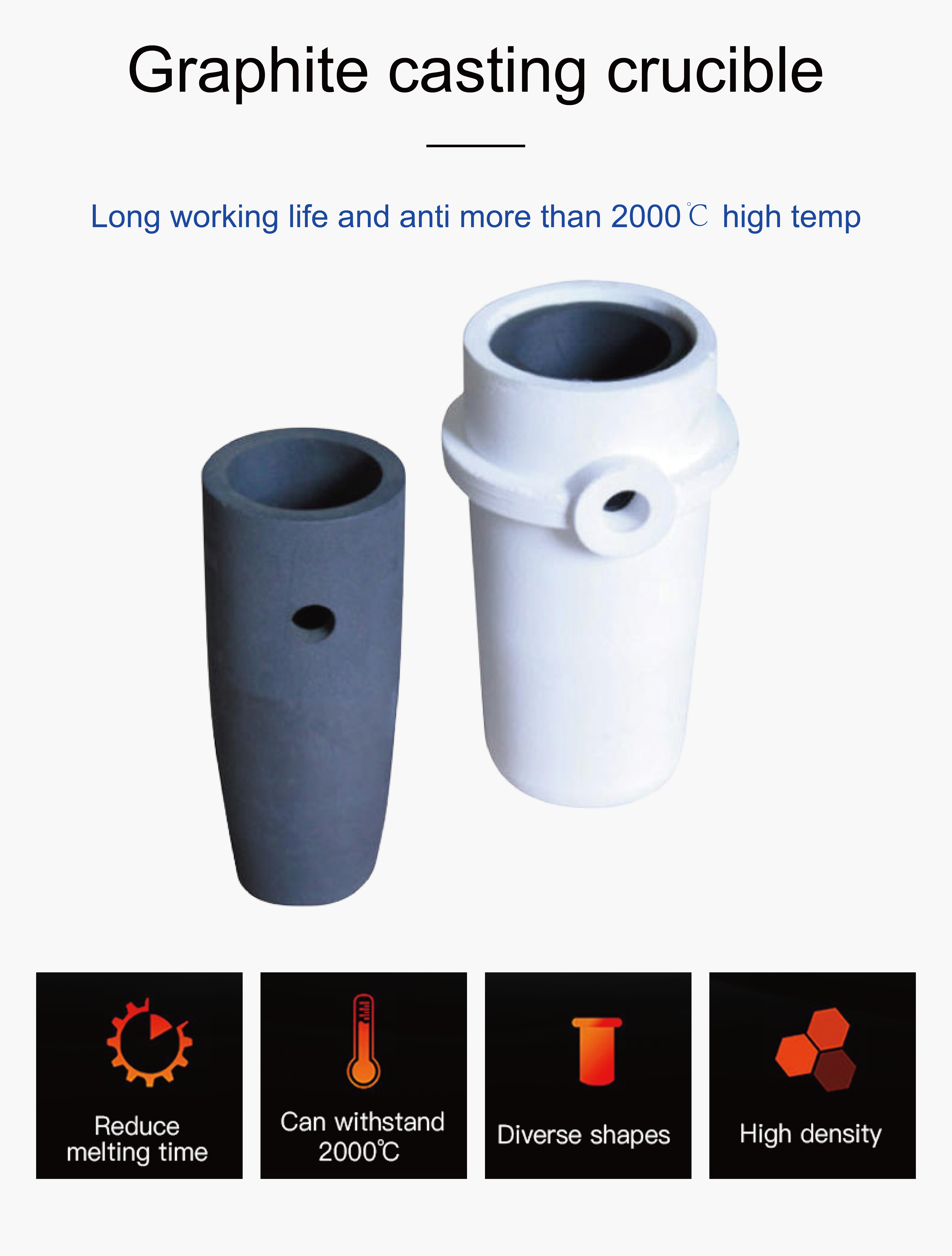 G40 Graphite Casting Crucible And Ceramic Shield For Galloni G40