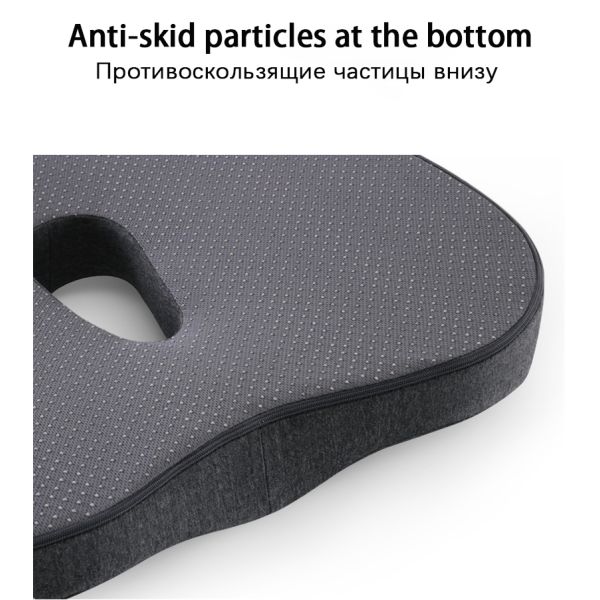 Office Chair Cushion Sets with Memory Foam Lumbar Support and Removable Knitted Cover