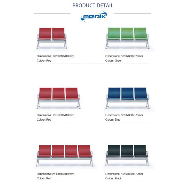 3 - Зал ожидания Seater медицинский предводительствует стальную поперечную балку с финишем металла