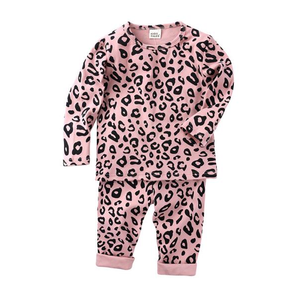 Children'S Outfit Sets Children'S Leopard Print Casual Cotton Suits
