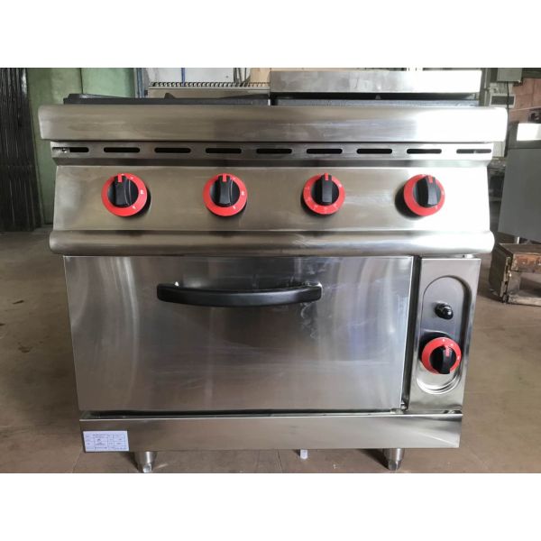 Коммерчески горелка газа 4 оборудования кухни гостиницы с Griddle и печью