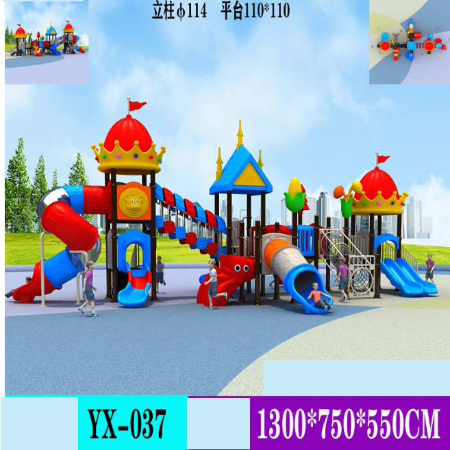 Durable Plastic Slid Outdoor Playground Equipment For KindergartenThemed Kids Playground Slide Plastic Play Structure  Combination Slide  For Schools  