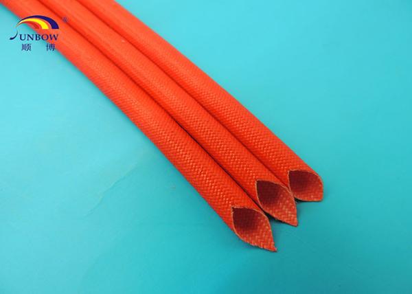 1.2KV Colored Soft Braided Fiberglass Sleeve With Silicon Resin Eco-friendly and Fireproof