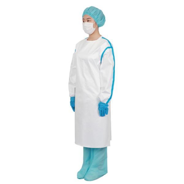 Disposable Nonwoven Safety Coverall PP+PE Clothing with Elastic Cuffs Waterproof