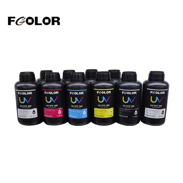 FCOLOR No Powder 3D TPU UV Ink 1000ML for T shirt Jersey Label Logo Transfer