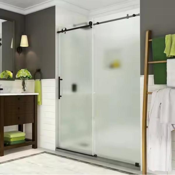 Gold Frame Modern Shower Room Cabin with Customizable Hardware Accessories and Bathroom Handle Tempered Glass Door
