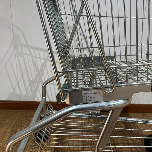 125L High Quality America Style Customized Supermarket Metal Shopping Trolley Cart