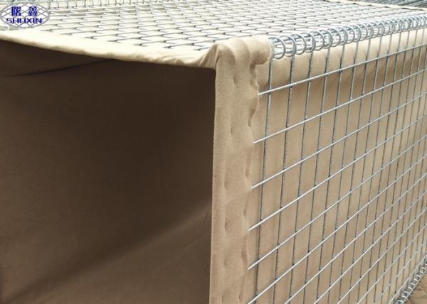 Brown Military Hesco Barrier Sand Wall , Gabion Baskets Retaining Wall