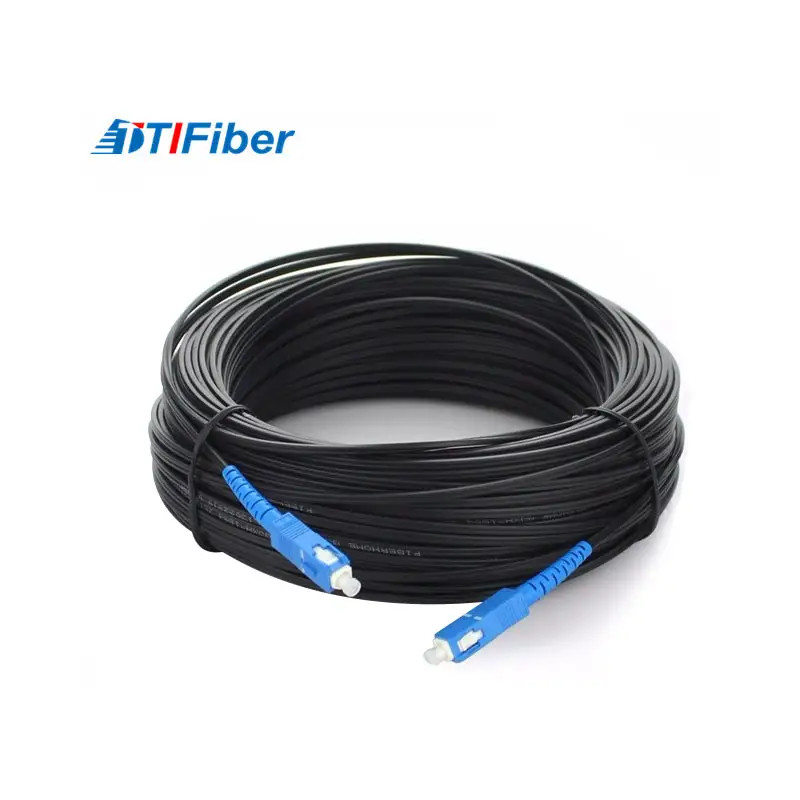 кабель падения 100m FTTH с гибким проводом оптического волокна соединителя SC LC на открытом воздухе