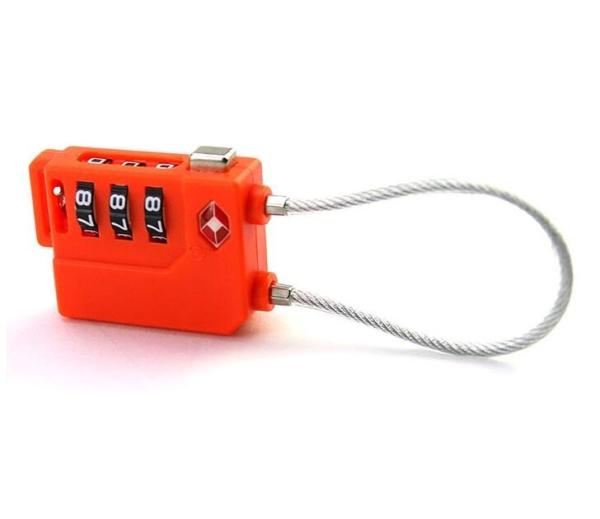 Cable lock PC material TSA travel lock& Fashion Design Tsa Luggage Lock& Tsa Bag Number Lock