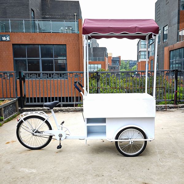 2200*900*2000mm Cold Drink Ice Cream Vending Tricycle Popsicle Display Tricycle Bicycle