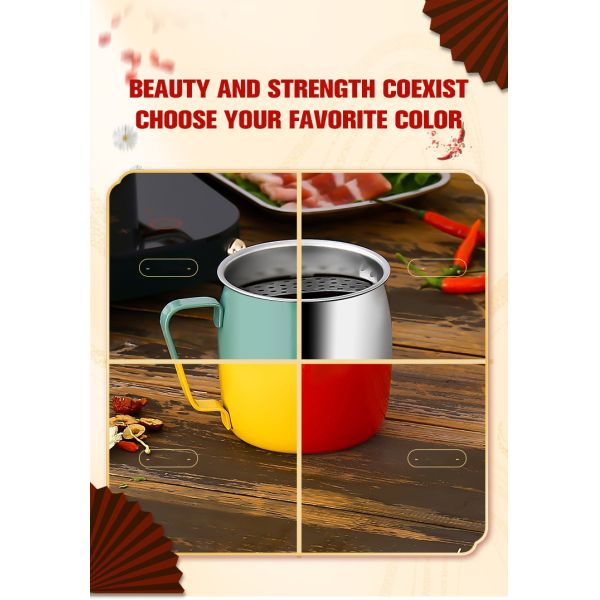 Customized Color 20oz Stainless Steel Teapots for Party Reusable Crescent Filter Fruit Teacups