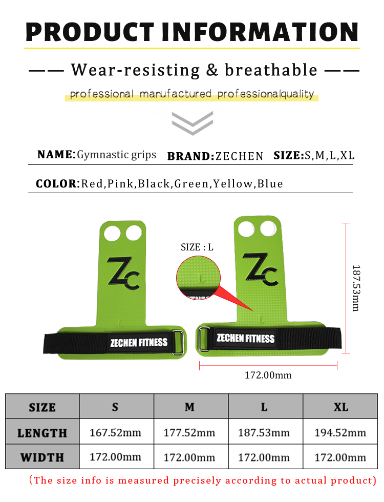 Carbon Fiber Crossfit Hand Grips Plam Green Leather 2 Hole 2mm Pull Up Hand Wraps