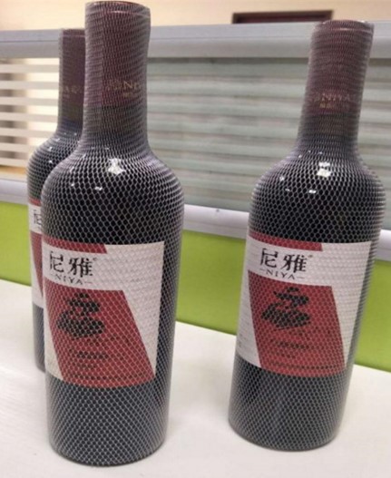 Рукави сетки бутылки вина упаковывая, защитные рукави бутылки ликера сетки