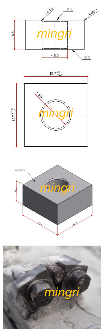 Квадратный поворачивать древесины размера резца 15x15x2.5mm цементированного карбида вольфрама