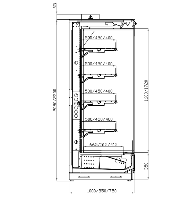 R448a Remote Multideck Open Chiller для супермаркета