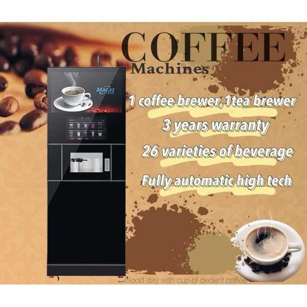 Factory Supply Floor Standing Coffee Machine With Imported Grinder