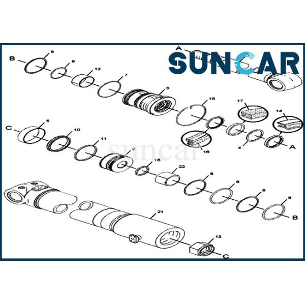 C.A.T Parts 4157472 415-7472 Boom Cylinder Oil Seal Kit For 308D MINI HYD Excavator