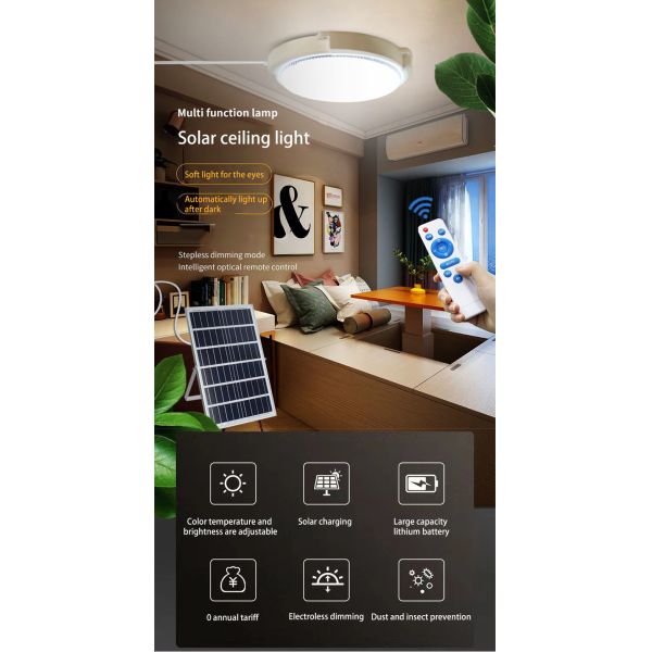 Наземный свет экстренный свет наружной светодиодный солнечный потолок свет для склада